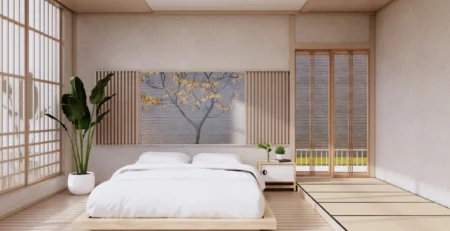 Trang trí phòng ngủ kiểu Nhật tối giản, sang trọng